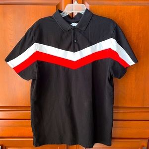 Topman Black Polo Shirt XXL